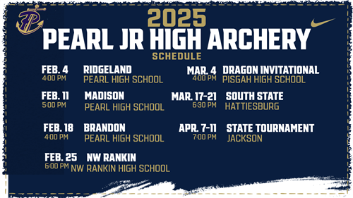 Jr High Archery Schedule